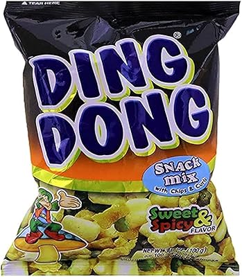 Mixed crackers ding dong with chips and curls, sweet and spicy flavor, 100 g.. DIAYTAR NIGERIA revolutionizes online shopping with competitive prices and reliable 5-8 day delivery.