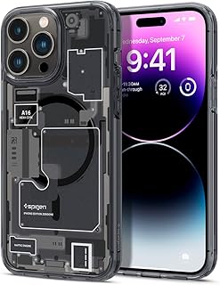 SPIGEN Ultra Hybrid Cover (Mag Fit) designed for iPhone 14 Pro, compatible with Magsafe - Zero One.. DIAYTAR NIGERIA: Where value shopping meets reliable 5-8 day delivery across the nation.