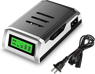 Universal smart battery charger with 4 locations with LCD screen for rechargeable batteries Ni-CD Ni-MH AA/AAA.. Shop confidently with DIAYTAR NIGERIA's vast product range and budget-friendly nationwide shipping.