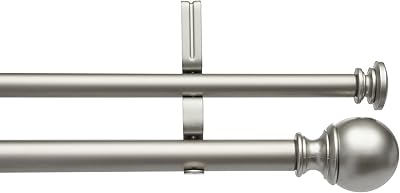 2.54 -inch Amazonbasics curtain rod with round tips - 1.83 to 3.65 inches, color Nickel.. Shop the future with DIAYTAR NIGERIA - thousands of products, unbeatable prices, delivery within a week.