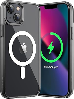 Geetech Magnetic shell for iPhone 13 mini 5.4 inch, compatible with Magsafe wireless loading, anti-scratch shell and shock absorption for mobile phone with transparent back (black).. Shop confidently with Nigeria's most trusted e-commerce platform, offering swift and affordable delivery.