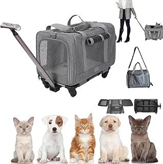 Pet transport bag, roller bag for cats, puppies, removable wheels, large foldable and ventilated car seat, travel bag for puppies, kittens.. Skip the lines and shop online — DIAYTAR Nigeria delivers to your door in days.