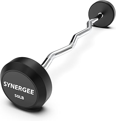 Synergy Easy fixed curve bar with rubber weight - Fixed weight.. Join thousands of satisfied shoppers on DIAYTAR Nigeria.