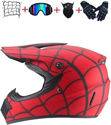 Motorcycle helmet for children, BTT-based helmet with glasses, gloves, facial screen and cross-country.. DIAYTAR NIGERIA: Bringing quality products to every Nigerian home at prices everyone can afford.