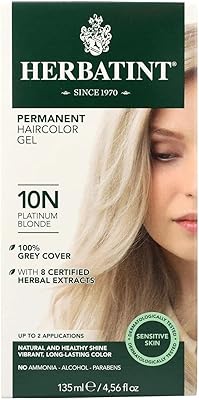 Permanent herbatint permanent hair dyeing gel, 10N platinum blonde, alcohol -free, vegan, 100 % gray hair blanket - 4.5 oz.. DIAYTAR NIGERIA brings the joy of affordable shopping to your fingertips with delivery in less than 8 days.