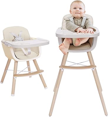 Convertible high chair 3 in 1 in wood with removable, ergonomic tray with adjustable features, portable high chair for interior/outdoor meal - high space gain, dishwasher pass, point harness (cream color).. DIAYTAR Nigeria is your reliable online shopping destination offering an extensive range of products across all categories. Enjoy fast nationwide delivery in just 5 to 8 days and some of the lowest prices in the market.
