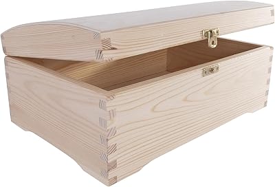Wooden storage box with golden huts | 30 x 20 x 13 cm | Gift box for jewelry and souvenirs | non -painted and untreated pine wood for manual cutting work.. DIAYTAR NIGERIA bridges the gap between desire and affordability with nationwide delivery in under 8 days.
