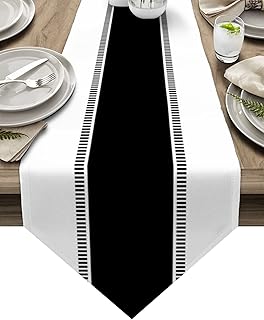 Black and white tablecloth of 120 "long for kitchen table.. From office supplies to fashion — DIAYTAR Nigeria brings it fast.
