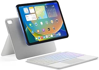 Zen Star - case with Touchpad keyboard for 10.9 inch 10th generation 2022, removable keyboard with magnetic leather cover - White.. Experience retail therapy without the financial stress at DIAYTAR NIGERIA's affordable e-commerce platform.