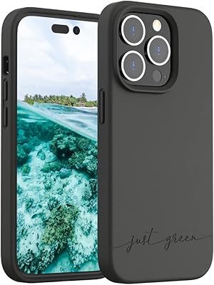 Protective shell with just green ecological design for iPhone 14 pro, natural black.. DIAYTAR NIGERIA delivers value, variety, and convenience with our nationwide 5-8 day shipping.