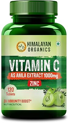 Himalayan vitamin C tablets Organics 1000 mg of natural fruit | Immunity, antioxidants and skin care | 120 vegetarian tablets.. Experience the future of shopping with DIAYTAR NIGERIA's extensive selection delivered in just 5-8 days.