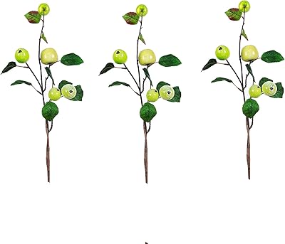 Msuiint 3 pieces of simulation apple branch, artificial fruit branch, false apple branch false apple decor, realistic artificial apple branch decorative for garden party wedding festival desk decor at home green.. Shop smarter, not harder with DIAYTAR NIGERIA - thousands of products at your fingertips with affordable delivery.