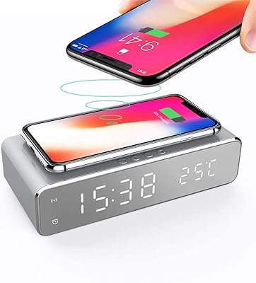 T&Q digital alarm clock with wireless charger LED desk waking up with thermometer and timer.. DIAYTAR NIGERIA: Bringing quality products to every Nigerian with affordable nationwide delivery.