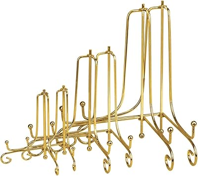 6 -piece iron display, golden iron plate support to display photos, paintings, books and works of art (4, 6, 8 inch).. Shop from anywhere in Nigeria and receive your DIAYTAR purchases at affordable prices within a week.