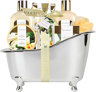 Spa gift basket, Luxury spa bath sets for women, Christmas gifts for women, luxury bath set 8 pieces flavored with vanilla including a body lotion, bath bombs, bath salt, the best gift box for women... DIAYTAR NIGERIA brings the joy of affordable shopping to your fingertips with delivery in less than 8 days.