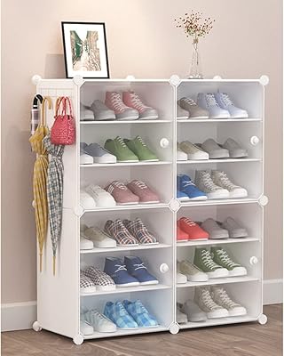 Shoe organizer, 36 pairs of plastic storage cabinets for cupboard, corridor, bedroom, corridor (164 x 139 x 32 cm).. DIAYTAR NIGERIA combines extensive variety with budget-friendly prices and prompt nationwide delivery.