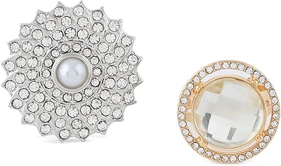 Set of silver and gold rings with two -rooms with modern Austrian diamonds by Zaveri Pearls - ZPFK10572, Metal, Austrian diamonds.. Embrace a new era of online shopping with DIAYTAR NIGERIA's extensive range and budget-friendly prices.
