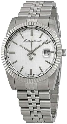 Mathey Tissot H810a Rollie III watch for men, silver dial, silver, bracelet.. DIAYTAR NIGERIA connects you with thousands of products at competitive prices, delivered within a week.
