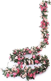 5 pieces 2.5 m Flower vineyard - Artificial ivy vineyard Garland Suspended Wall Decoration of Wedding Festival in pink silk.. Discover a new way to shop with DIAYTAR NIGERIA's comprehensive marketplace and quick delivery options.