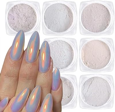 Pot of chrome 3D nail powder, jar of nail powder in synthetic resin reflective laser for nail polish pigment (B).. DIAYTAR NIGERIA: Making online shopping accessible with affordable prices and nationwide delivery service.