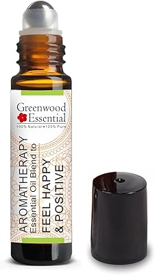 Greenwood Essential Feel Happy & Positive Aromatherapy essential oil, lemongrass, fennel seeds, incense, geranium, almond and mandarin 10 ml (0.33 oz).. DIAYTAR NIGERIA delivers what matters - quality, affordability, and prompt nationwide shipping.