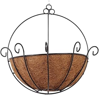 Semi-circular garden basket suspended from the wall, outdoor hanging pot, coconut pots suspended for the decoration of the house and the garden.. DIAYTAR NIGERIA revolutionizes online shopping with competitive prices and reliable 5-8 day delivery.
