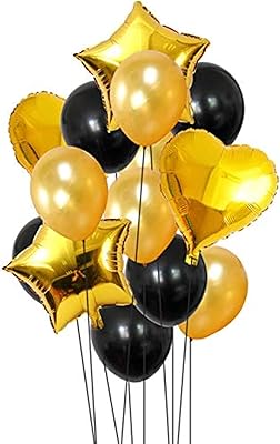 14 in 1 / Set of multicolored air balloons in the shape of a star and heart, wedding decorations, helium ball, children's birthday party decoration, children's party supplies.. Shop from anywhere in Nigeria and receive your DIAYTAR purchases at affordable prices within a week.