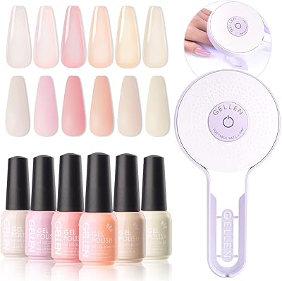 Guilin gel nail polish kit with UV light - 6 -color milky gel varnish kit with 36 W nail lamp, Gel nail polish kit for beginners nail polish kit.. DIAYTAR NIGERIA: Where every shopping need is met with affordable prices and timely delivery.