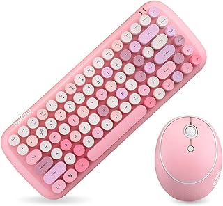 Movie Candy Set Mini keyboard and wireless mouse 2.4 GB, mixed colors, 84 keys with round touches (pink).. From fashion to electronics, DIAYTAR Nigeria brings it all to your doorstep — fast, easy, and affordable.