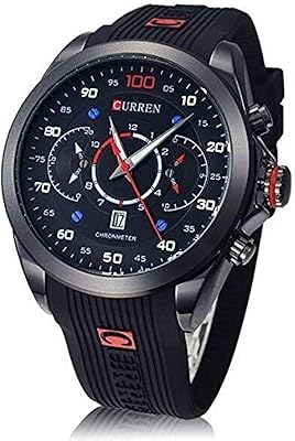 Currency casual watch for men, analog, rubber - 8166bb.. DIAYTAR NIGERIA brings the marketplace to your home with budget-friendly prices and nationwide delivery.