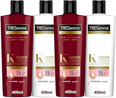 Tresemmé Keratin Smooth & Straight shampoo with 400 ml argan oil (pack of 2).. Shop smart with DIAYTAR NIGERIA, offering a vast product range delivered to your doorstep within a week.