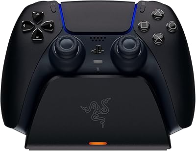 RAZER fast charging support for PlayStation 5 - Quick load, curved support design, compatible with the DualSense PS5 wireless controller, powered by USB - midnight black (controller sold separately).. From office supplies to fashion — DIAYTAR Nigeria brings it fast.