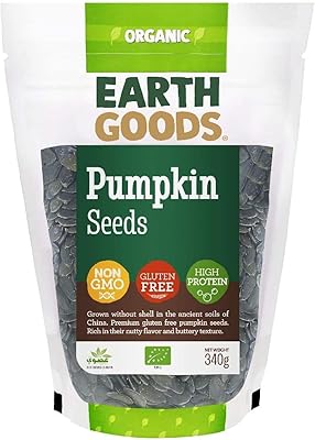 Earth Goods organic pumpkin seeds, GMO -free, gluten -free, protein rich, 340 g.. Shop with ease at DIAYTAR NIGERIA and enjoy our extensive product range delivered at affordable rates.