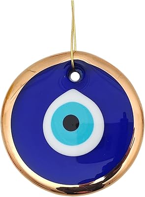 Wall ornament to hang in golden blue glass Aerebulus size 35.. DIAYTAR NIGERIA: Where shopping is easy, prices are low, and delivery is just days away.