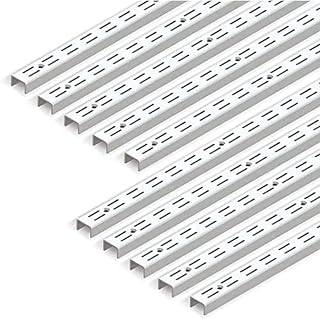 Amoca 7907912 Double slit wall rail (grid dimensions: 32 mm) for shelf supports, white, l 951 mm, batch of 10.. Your everyday shopping companion, DIAYTAR NIGERIA offers unbeatable value with nationwide delivery.
