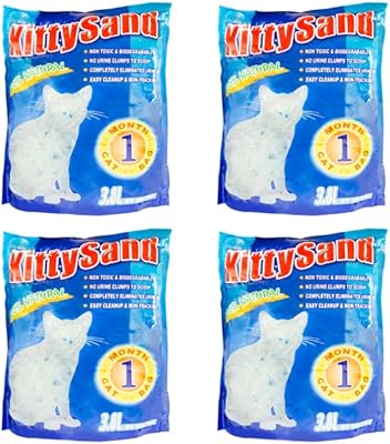 Cat liter Kitty Sand Crystal 3.8 L United - Package of 4.. Order now, relax later — DIAYTAR Nigeria ships in 5 to 8 days.
