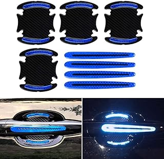 Kastwave Anti-scratch protective for car door handle, 3D carbon fiber paint, protective film for car door handle, safety reflective bands (blue).. Shop for everything you need at DIAYTAR NIGERIA, with budget-friendly prices and quick delivery.