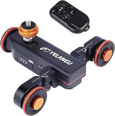 Yelango motorized electric photography cart with wireless remote control, 3 speeds, 360 degree rotation for digital reflex camera, camcorder, gopro smartphone.. Experience shopping freedom with DIAYTAR NIGERIA's vast selection and dependable nationwide shipping.