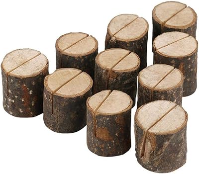 10 pieces of wooden table table holder - Postcards, photos, messages for desktop and table decoration.. Experience the DIAYTAR difference with our vast product selection and delivery within 5-8 days.