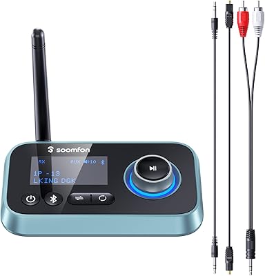 Bluetooth transmitter and receiver for TV - SOOMFON Bluetooth 5.0 TV adapter with volume control, long -range Bluetooth audio transmitter of 164 feet for 2 headphones (Optics, RCA, AU).. Your everyday shopping companion, DIAYTAR NIGERIA offers unbeatable value with nationwide delivery.