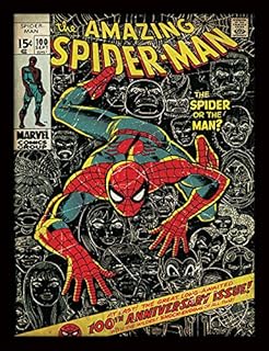 Spider-man (100th anniversary) framed printing, 30 x 40 cm.. Join millions of satisfied shoppers using DIAYTAR Nigeria every day.