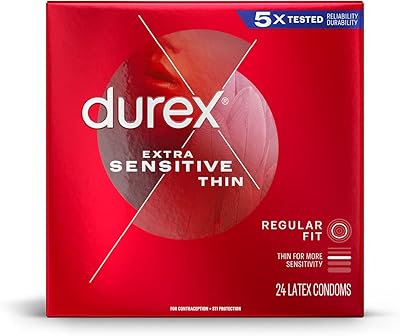 Extra sensitive Durex condoms in natural latex, 24 units - ultra soft and ultra lubricated, regular cut, FSA HSA certified.. Experience the ease of modern shopping with DIAYTAR NIGERIA's comprehensive platform and quick delivery.