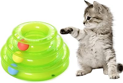 Equate cat rotary toy, 3 level rotary toy with three colorful balls, fun interactive toy for mental and physical training, kittens for kittens.. Experience satisfaction guaranteed with DIAYTAR NIGERIA's comprehensive platform and quick delivery.