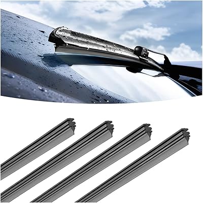 Replacement strip of 4-piece car wipe wipers, front rubber wiper strip with 32-inch edge-free rubber, adjustable boneless brooms, automobile accessories for most cars, bus, trucks.. Embrace the convenience of DIAYTAR NIGERIA with thousands of products at your fingertips, delivered nationwide.