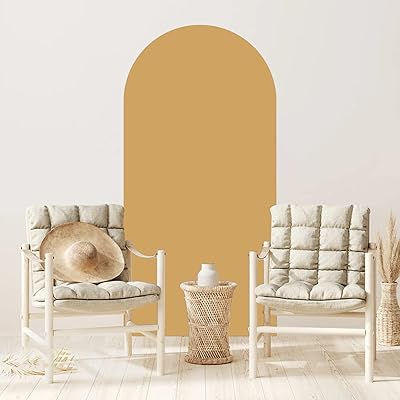 Bohemian arc -shaped wall sticker, modern and simple wall sticker for living room, bedroom, large removable boho style wall sticker, hotel corridor decoration, 69 x 32.3 inches (yellow) (Wzy3).. Elevate your shopping experience with DIAYTAR NIGERIA's vast catalog and budget-friendly options.