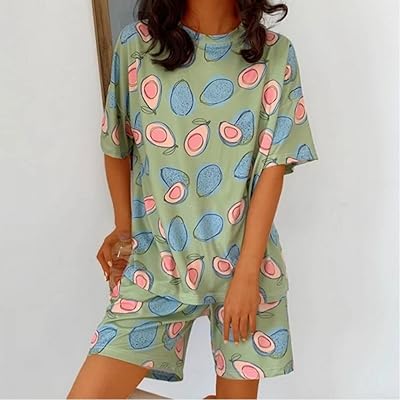 Set of summer pajamas in cotton knitted cartoon for women, full pajamas, night clothes, large size, house clothes in ribbed velvet.. Shop smarter, not harder with DIAYTAR NIGERIA - thousands of products at your fingertips with affordable delivery.
