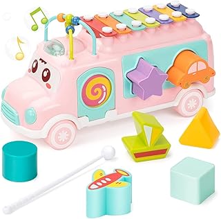 Baby toy from 12 to 18 months old, Xylophone Musical Bus for children, baby toys for boys and girls of 1 year old with construction blocks, musical toys for toddlers from 1 to 3 years old, early educational toys for toddlers, gift.. DIAYTAR NIGERIA: Where every Nigerian finds what they need at prices they can afford, delivered promptly.
