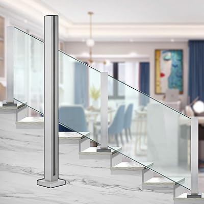 Robust glass staircase railing, Robust Glass Glass Greek Gabor Post System Mounted on the interior, upper staircase, Garage, Partition.. Great finds. Great prices. Fast shipping. That’s DIAYTAR Nigeria.