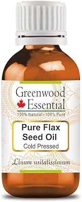 Essential oil of Pure Greenwood Pure Linen Seeds (Linum Usitatissimum) 100 % natural of therapeutic quality cold pressed for personal care 50 ml (1.69 Oz).. DIAYTAR NIGERIA: Where quality products become affordable with our nationwide shipping service.