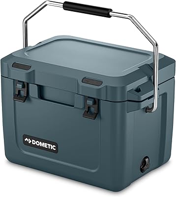 Glacière Dometic Patrol 20L Blue with black strings, funny stickers - isolated cooler for passive cooling for camping, fishing, hiking and outdoor activities.. Shop with intention at DIAYTAR NIGERIA, offering thousands of products at budget-friendly prices.